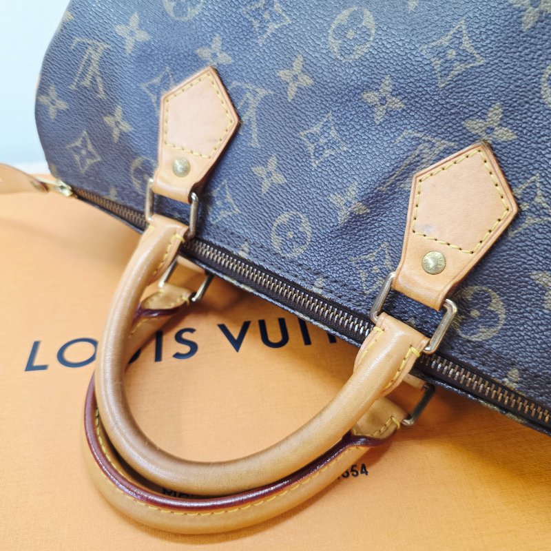 特惠一顆 我最美 Louis Vuitton LV 原花 Speedy30 明星人手一顆 /母親節感恩月活動 贈精美可調式斜背帶 /Monogram皮革手提包 /波士頓包-44