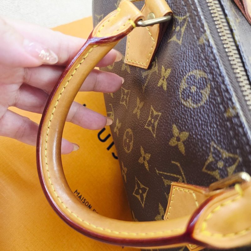 特惠一顆 我最美 Louis Vuitton LV 原花 Speedy30 明星人手一顆 /母親節感恩月活動 贈精美可調式斜背帶 /Monogram皮革手提包 /波士頓包-47