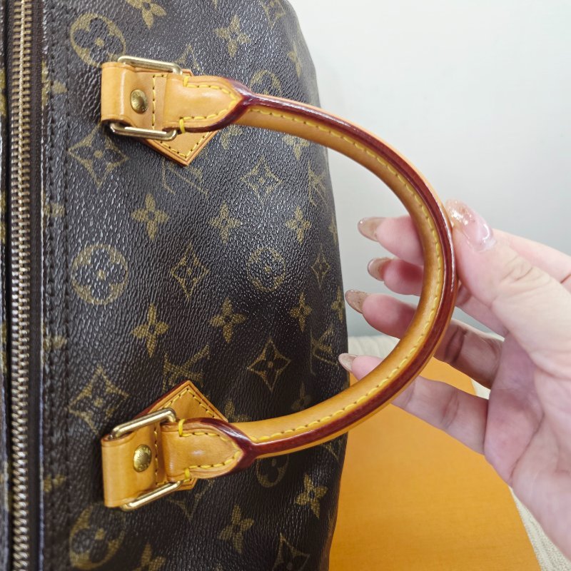 特惠一顆 我最美 Louis Vuitton LV 原花 Speedy30 明星人手一顆 /母親節感恩月活動 贈精美可調式斜背帶 /Monogram皮革手提包 /波士頓包-49