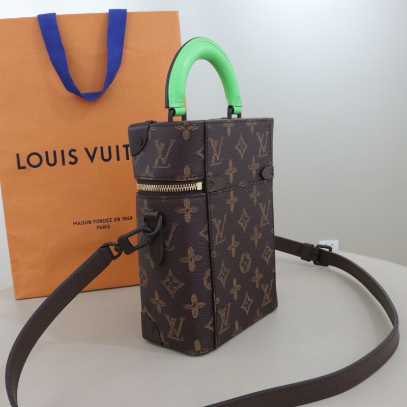 99新Louis Vuitton路易威登 Vertical Trunk老花N°7標識手提挎包，芯片款 尺寸15.5*22*7.5-9