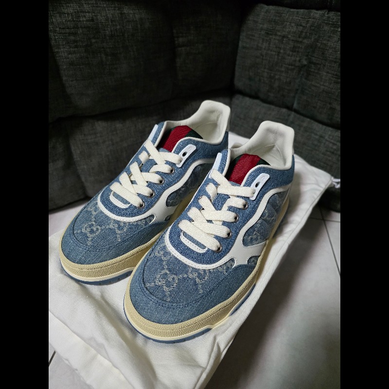 [全新] Gucci 新款 牛仔logo運動鞋 36-1