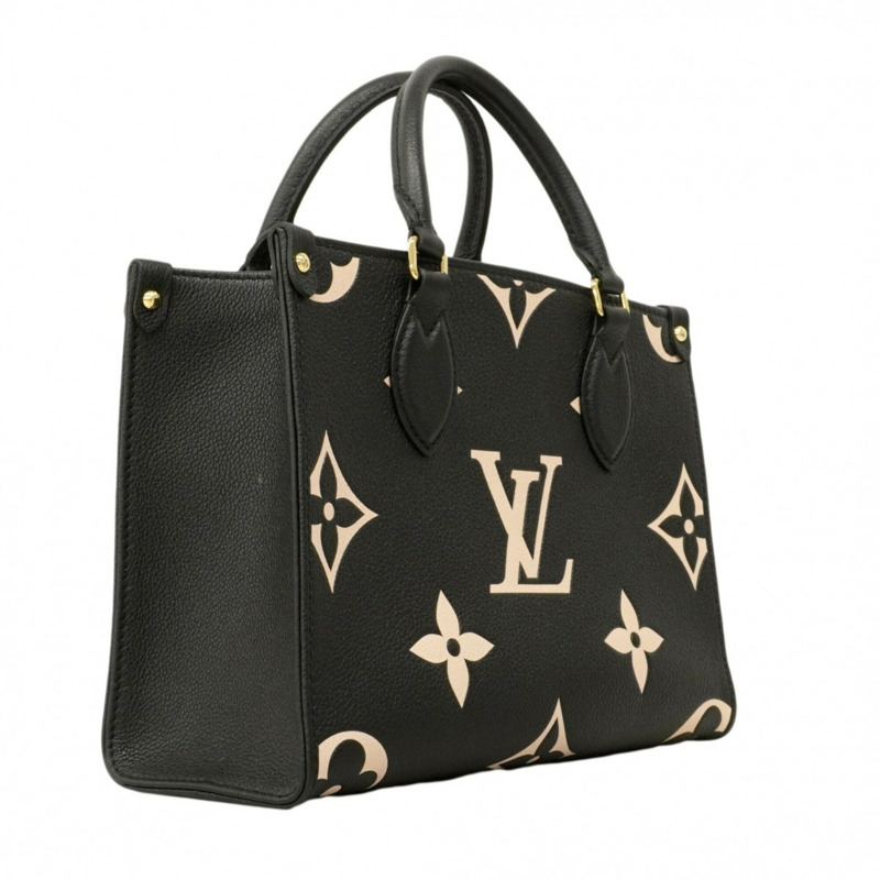 路易威登 Monogram Empreinte Bicolor OnTheGo PM 手提包 M45659 黑色/米色 女士-1