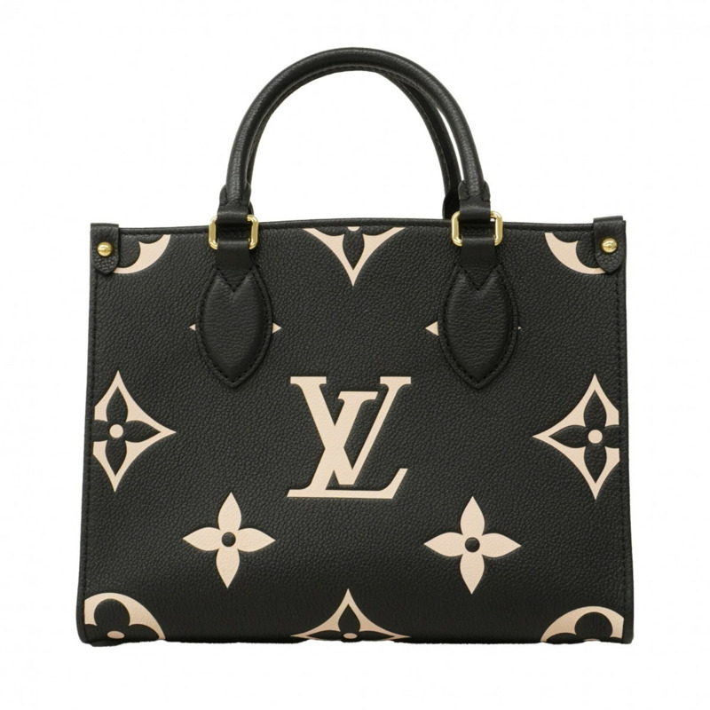 路易威登 Monogram Empreinte Bicolor OnTheGo PM 手提包 M45659 黑色/米色 女士-8