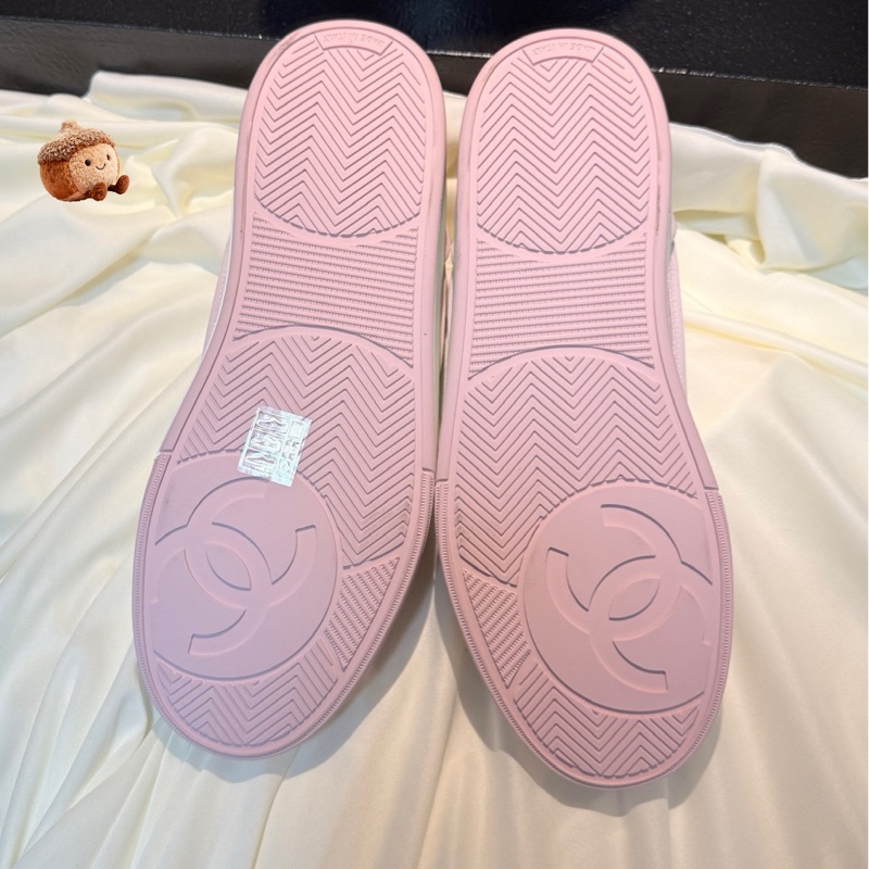 CHANEL/香奈兒 白粉字母拼色休閒鞋 39碼 全新-6