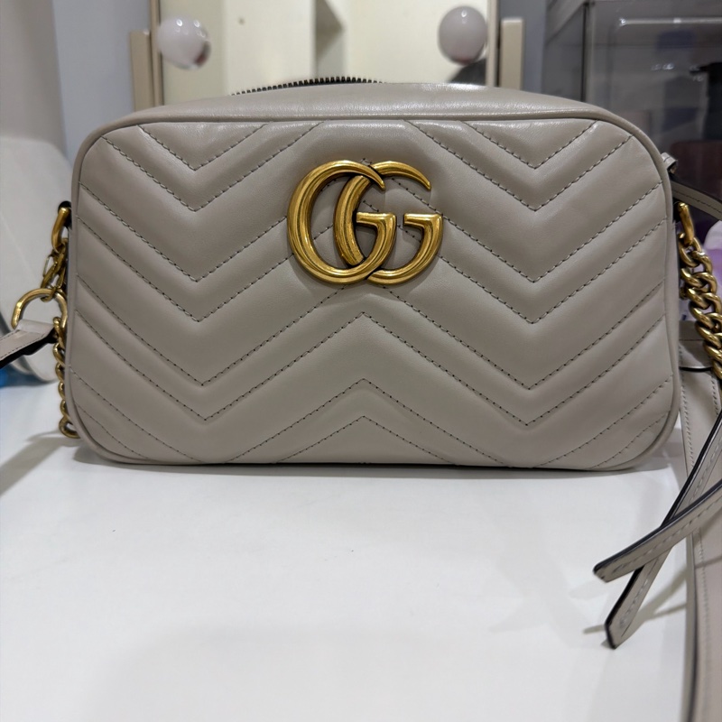 Gucci marmont 古馳馬蒙 相機包 大象灰-5