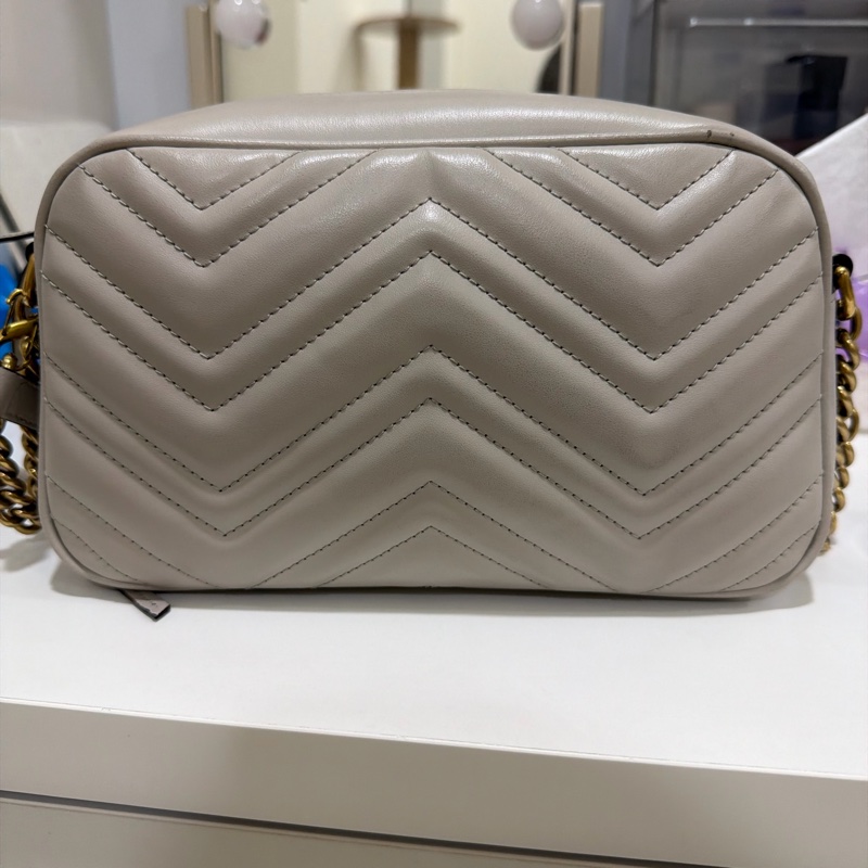 Gucci marmont 古馳馬蒙 相機包 大象灰-6