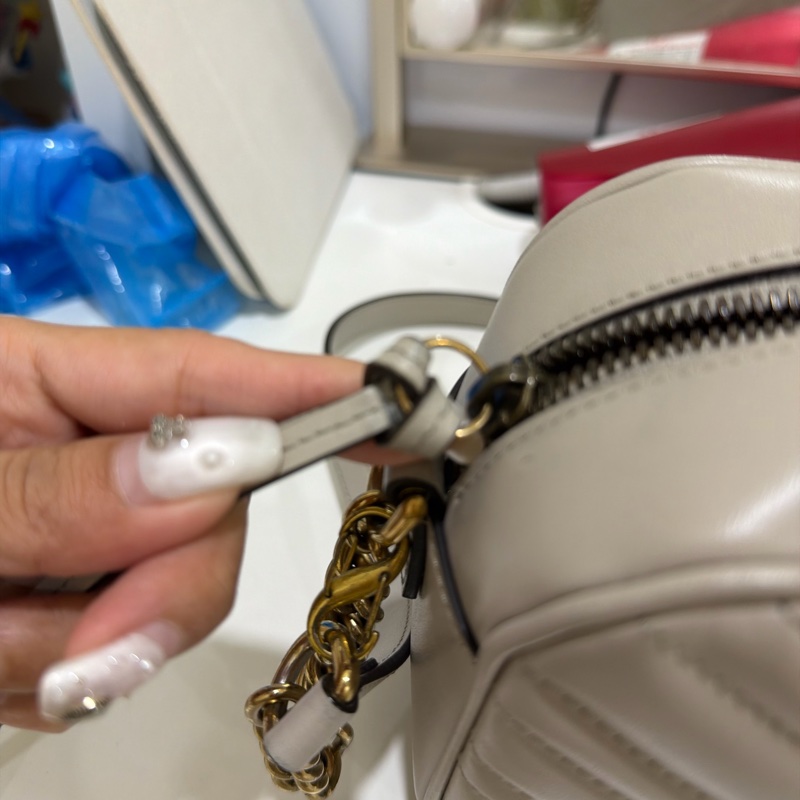 Gucci marmont 古馳馬蒙 相機包 大象灰-9
