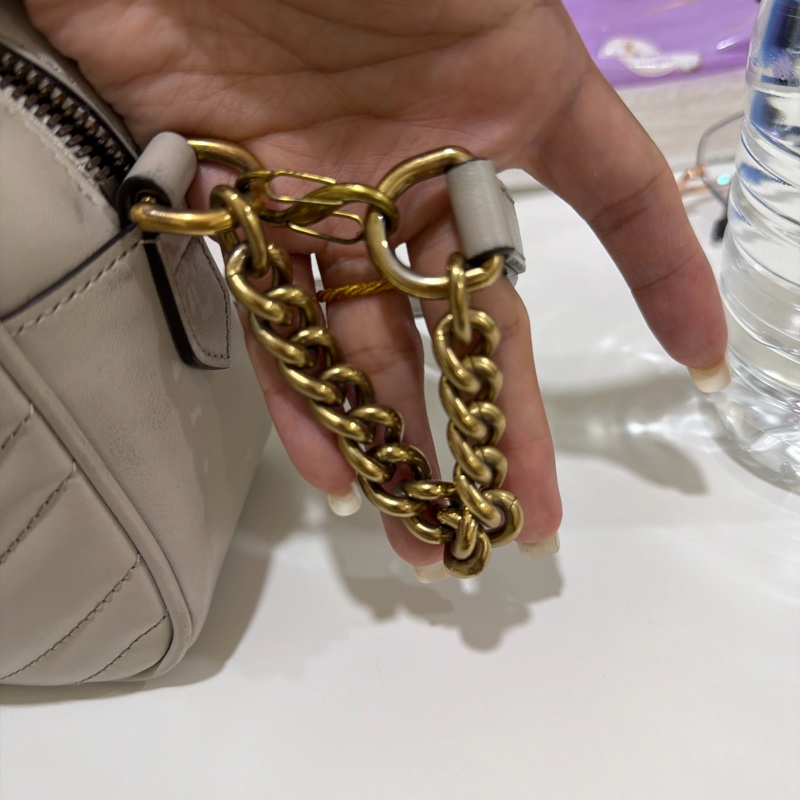 Gucci marmont 古馳馬蒙 相機包 大象灰-10