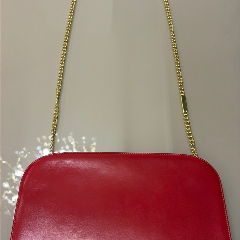 Ferragamo 正紅色鏈袋肩背手拿包-2