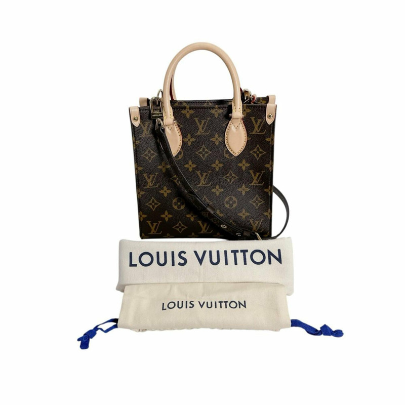 路易威登 LOUIS VUITTON 手提包 Sac Plat BB Monogram 帆布 M46265 棕色-0