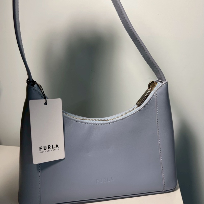 FURLA DIAMANTE SHOULDER BAG (S)天藍色經典logo肩背包-2