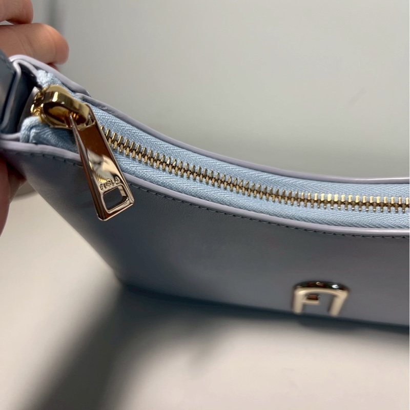 FURLA DIAMANTE SHOULDER BAG (S)天藍色經典logo肩背包-5