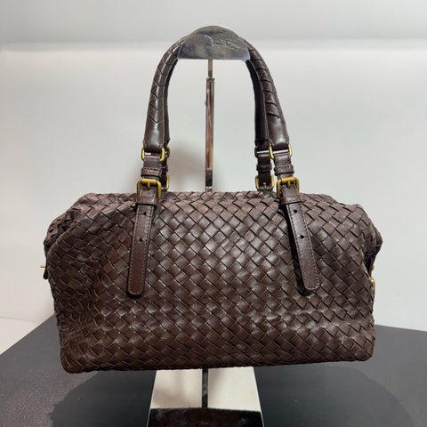 bottega Veneta葆蝶家 棕色波士頓手提包 無配件