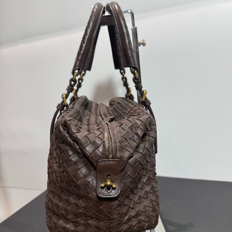 bottega Veneta葆蝶家 棕色波士頓手提包 無配件-2