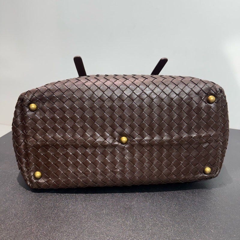 bottega Veneta葆蝶家 棕色波士頓手提包 無配件-4