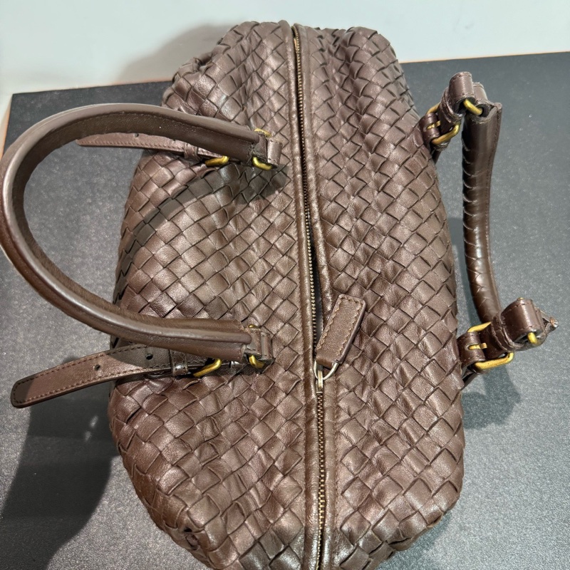 bottega Veneta葆蝶家 棕色波士頓手提包 無配件-6