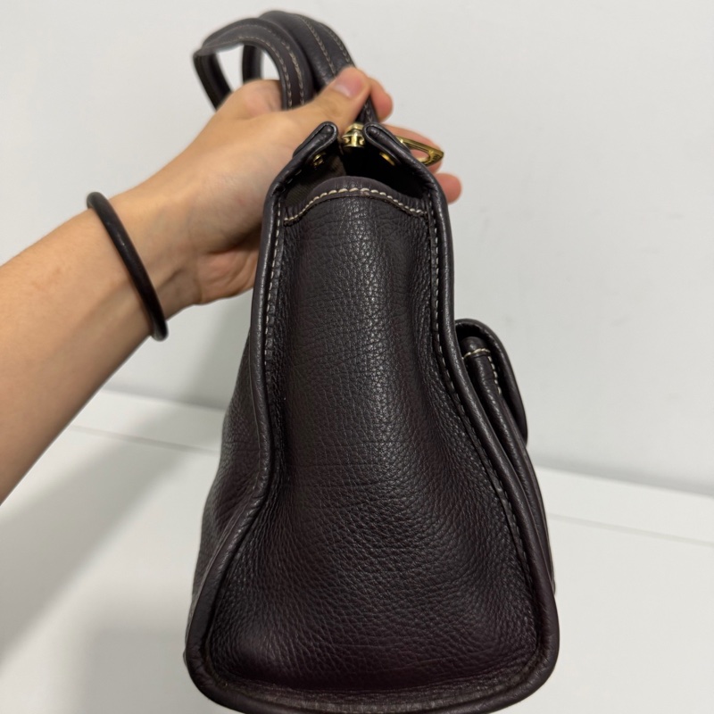 賽琳Celine 雙口袋手提包  底長34cm-3