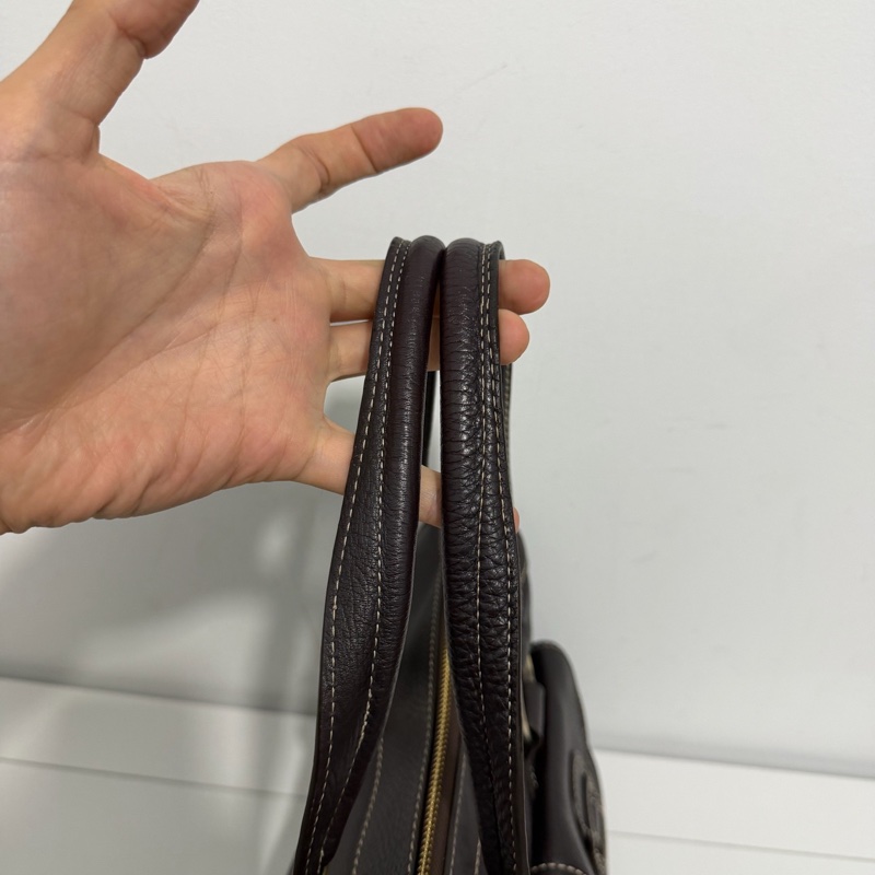 賽琳Celine 雙口袋手提包  底長34cm-7