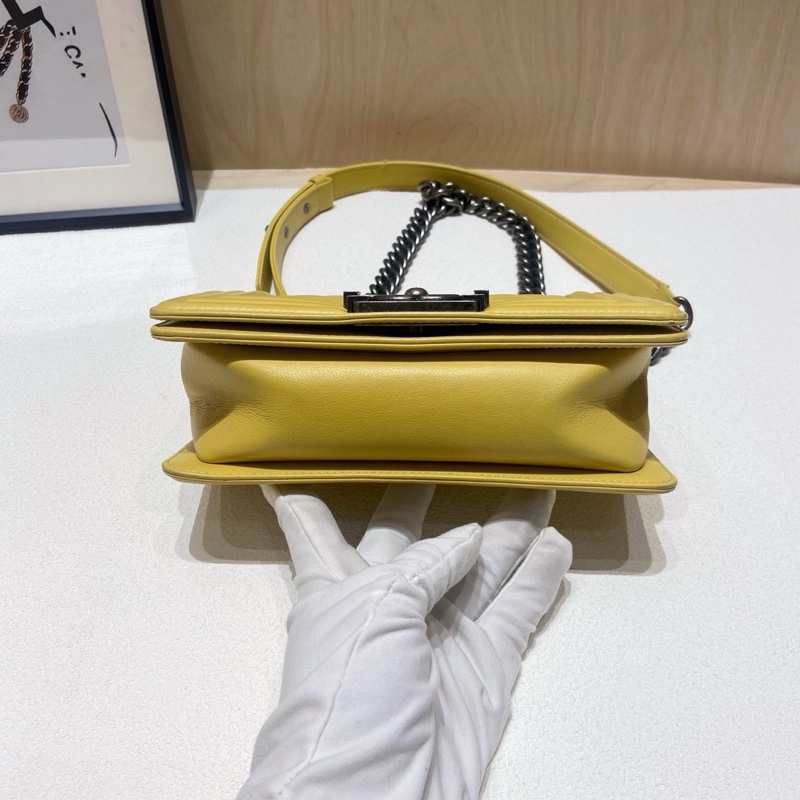 Chanel • Le Boy 20 小雞黃牛皮銀釦 小號-5
