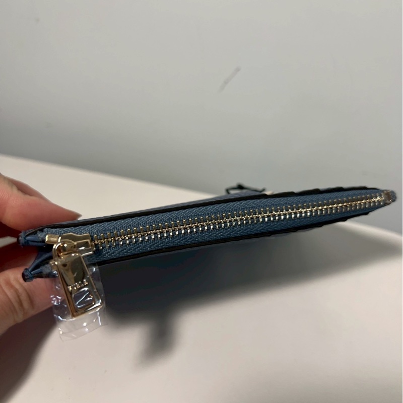 FURLA CAMELIA ZIPPED灰藍色零錢卡包-3