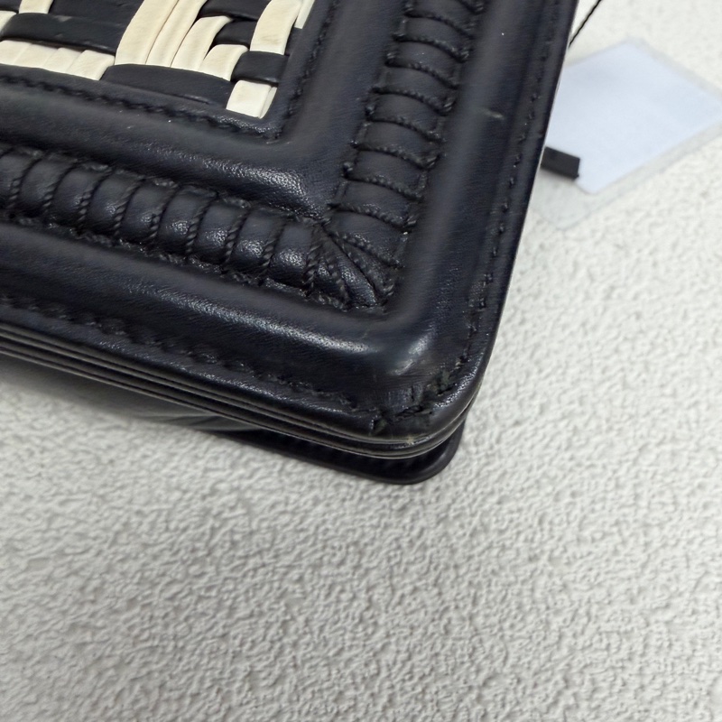 Chanel • Le Boy 20 限量黑白編織牛皮 小號-5