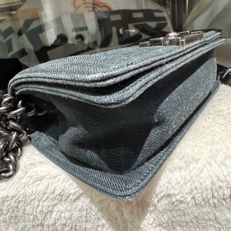Chanel • Le Boy 20 丹寧牛仔銀釦 小號-7
