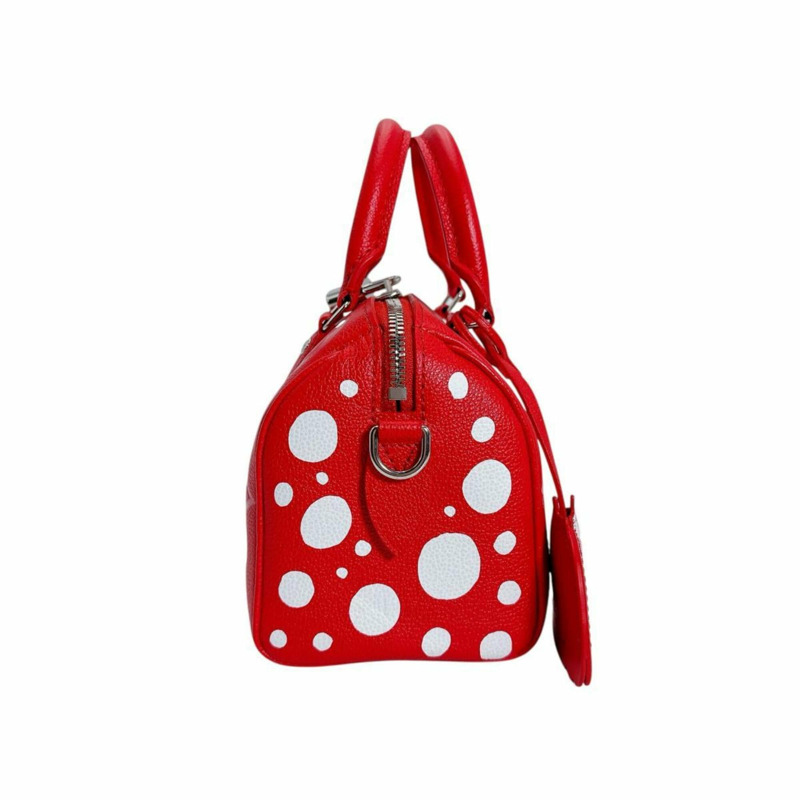 路易威登 Speedy Bandoulière 25 肩背包/手提包，草間彌生，Monogram Empreinte，M46411，紅色-4