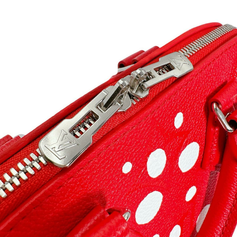路易威登 Speedy Bandoulière 25 肩背包/手提包，草間彌生，Monogram Empreinte，M46411，紅色-14