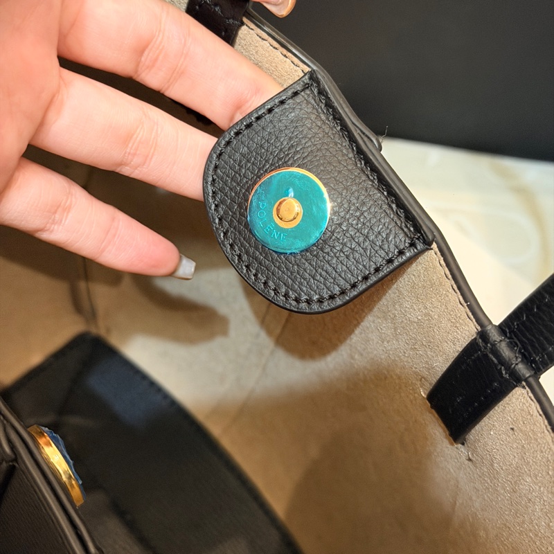 Polène Cyme Tote Nano 經典紋理黑 托特包|2026年2月巴黎購入|Polene Cyme 托特包-4