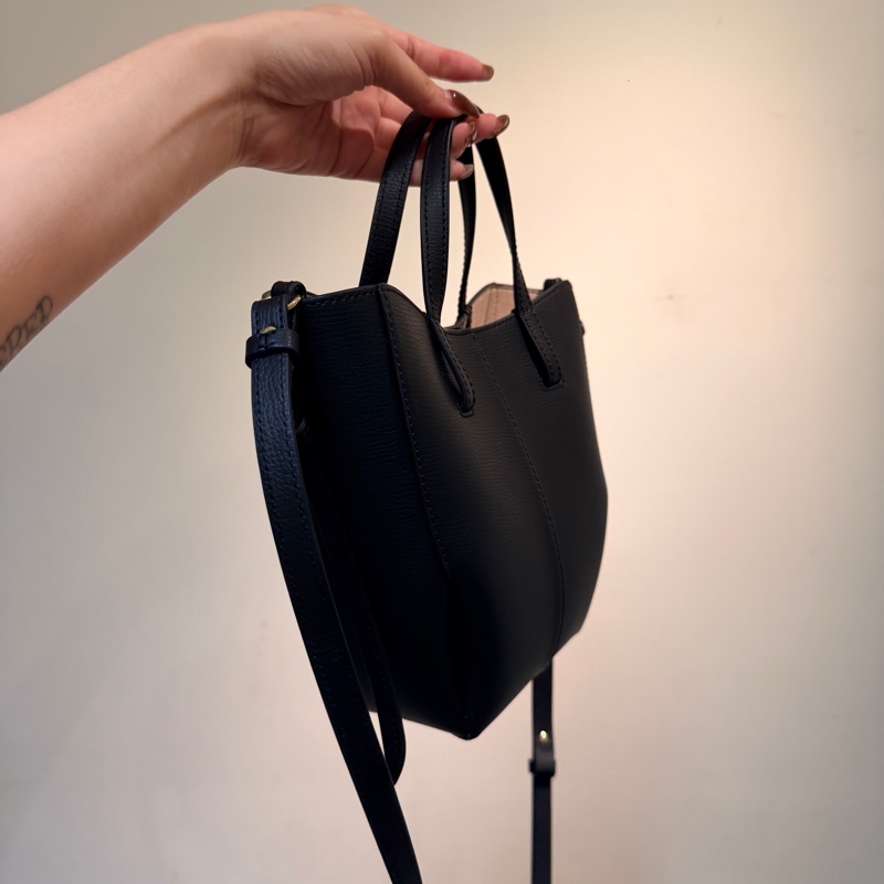 Polène Cyme Tote Nano 經典紋理黑 托特包|2026年2月巴黎購入|Polene Cyme 托特包-7