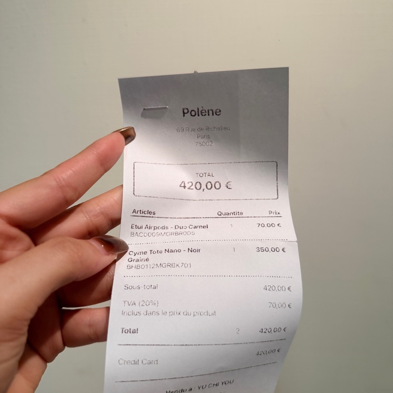 Polène Cyme Tote Nano 經典紋理黑 托特包|2026年2月巴黎購入|Polene Cyme 托特包-9