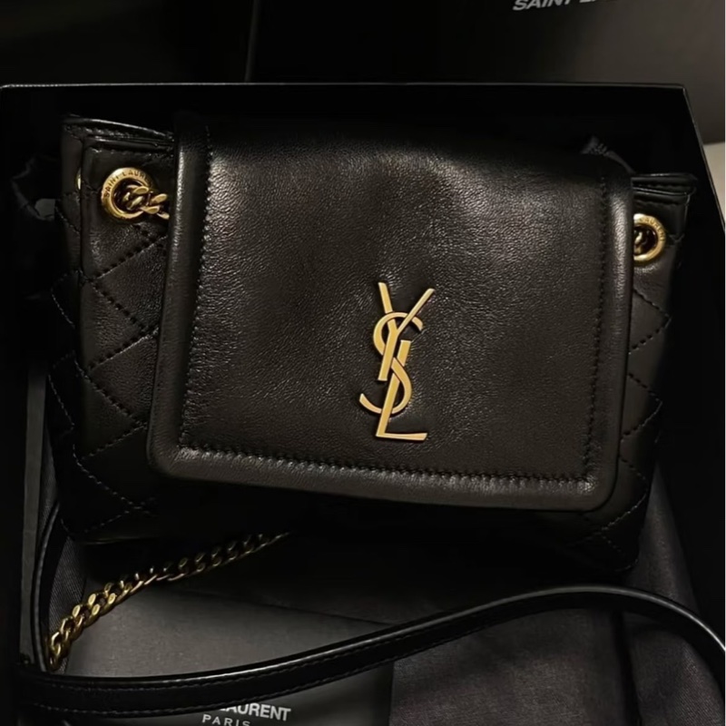 🈶購證❤️ ysl #黑金 #nolita #小方胖 #鏈條包-0