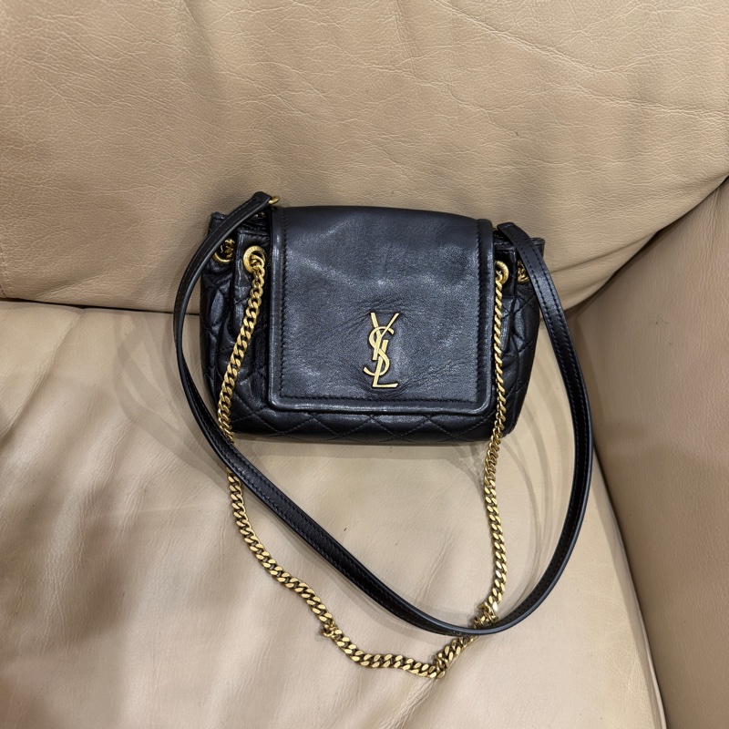🈶購證❤️ ysl #黑金 #nolita #小方胖 #鏈條包-2