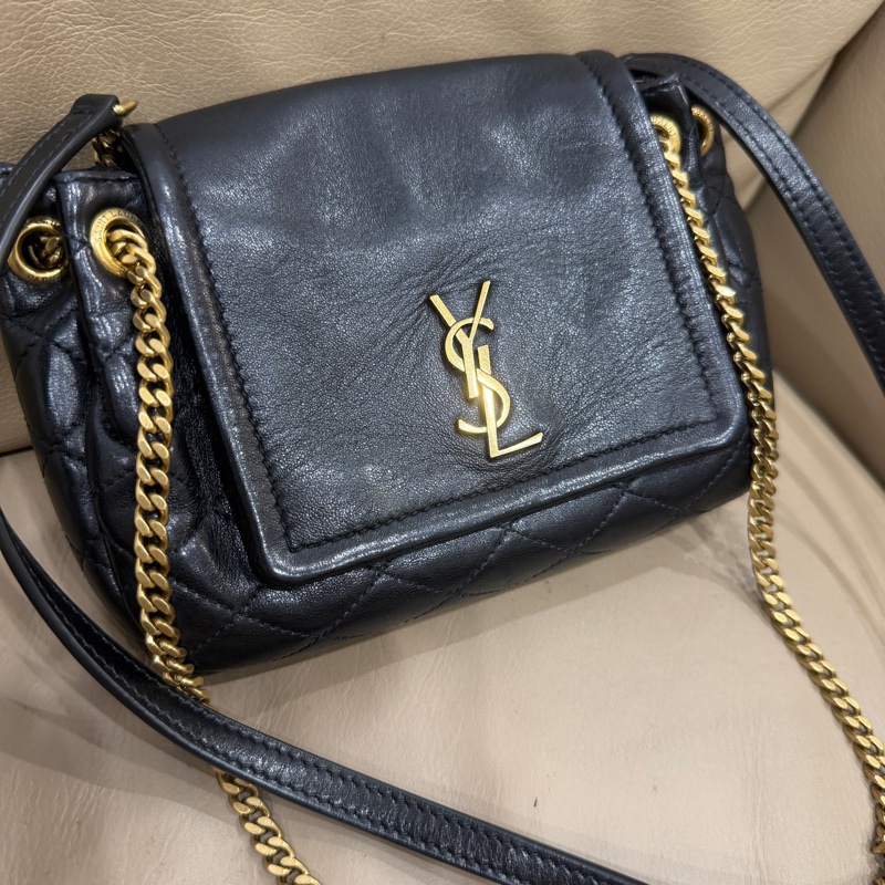 🈶購證❤️ ysl #黑金 #nolita #小方胖 #鏈條包-3