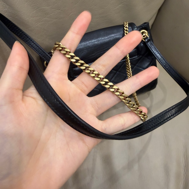 🈶購證❤️ ysl #黑金 #nolita #小方胖 #鏈條包-6