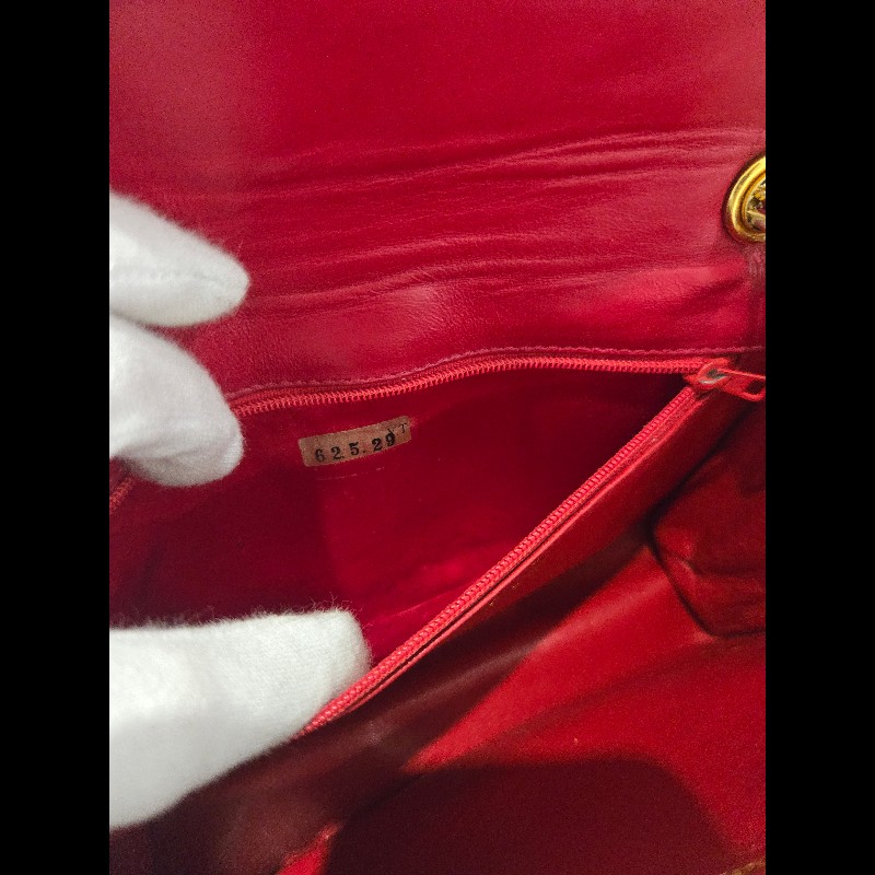 Chanel 香奈兒 vanity 絕版 紅色金鍊 鏈帶包 掀蓋包 woc 信封包-46