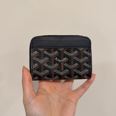 🈶購證❤️ goyard #黑色 #老花 #零錢包 #錢包