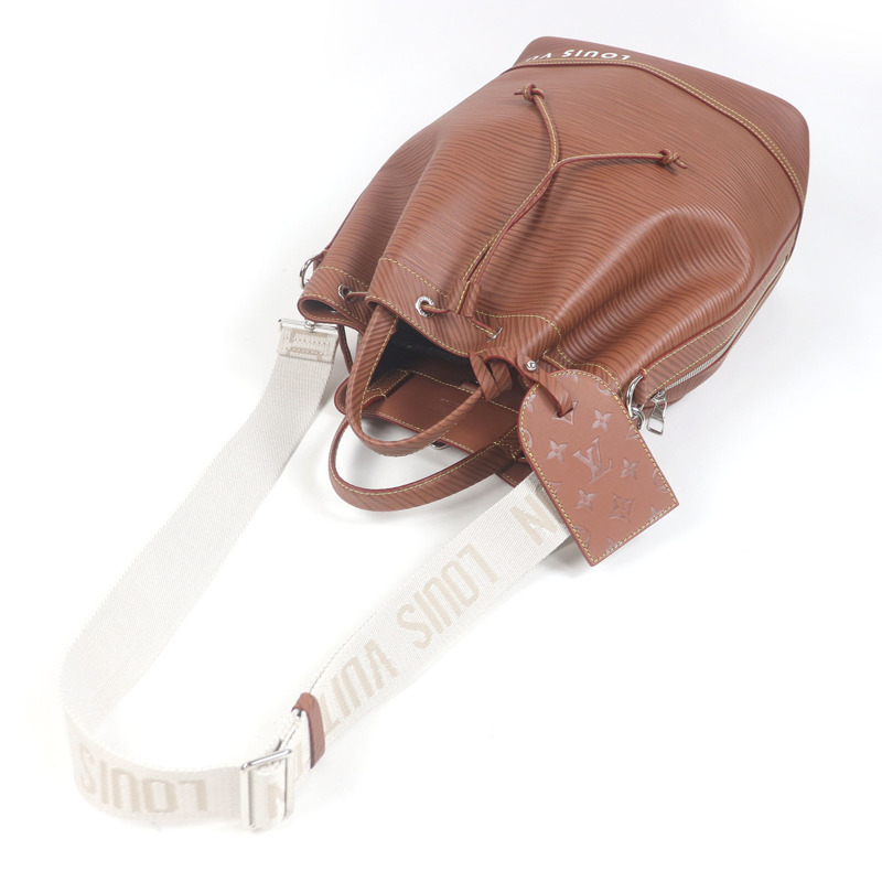 路易威登 M23117 Maxi Noe Sling Epi XL 兩用皮革單肩包/手提包 棕色 法國製造 男士-4