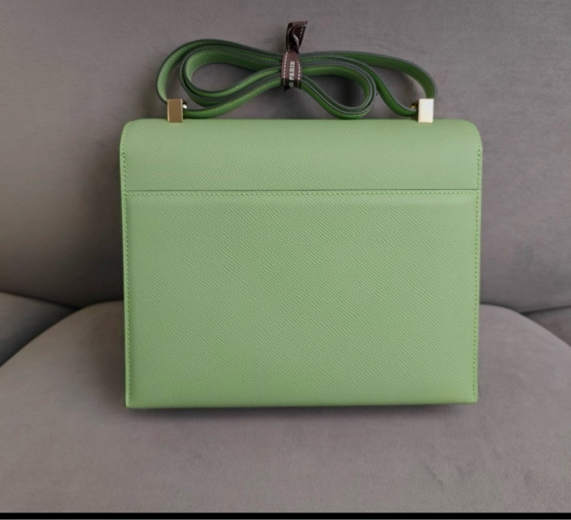 Hermes/愛馬仕 verrou23手槍包 牛油果綠金扣epsom皮 Y刻-1