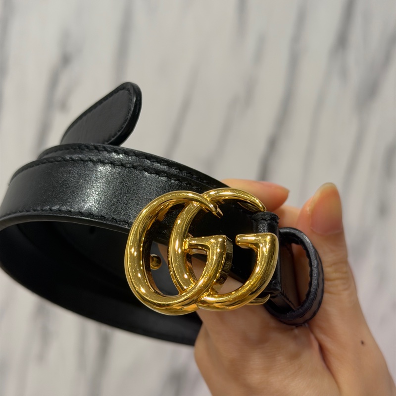 99新❤️80碼❤️ gucci #黑金 #淡金釦 #皮帶 #腰帶-6
