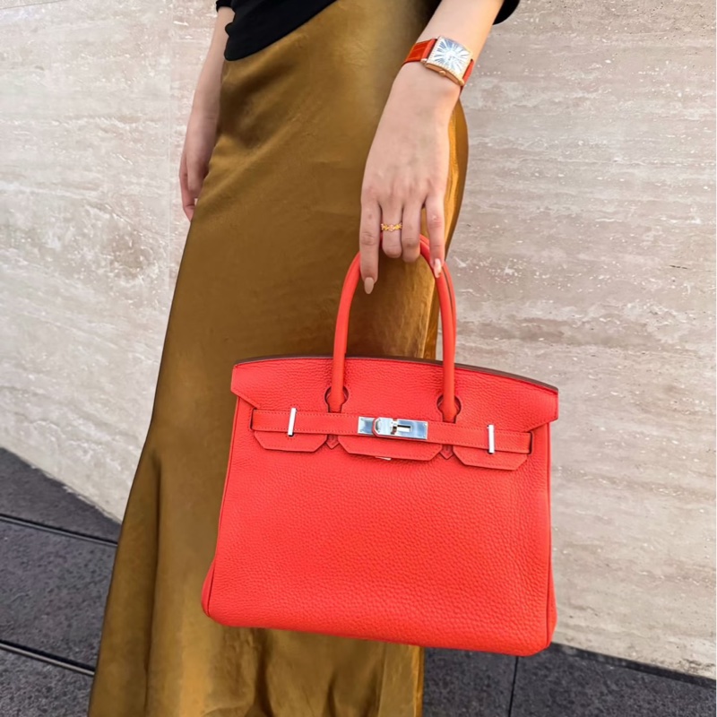 全新❤️ 愛馬仕 #birkin30 #蕃茄紅 #鉑金30 #銀扣-1