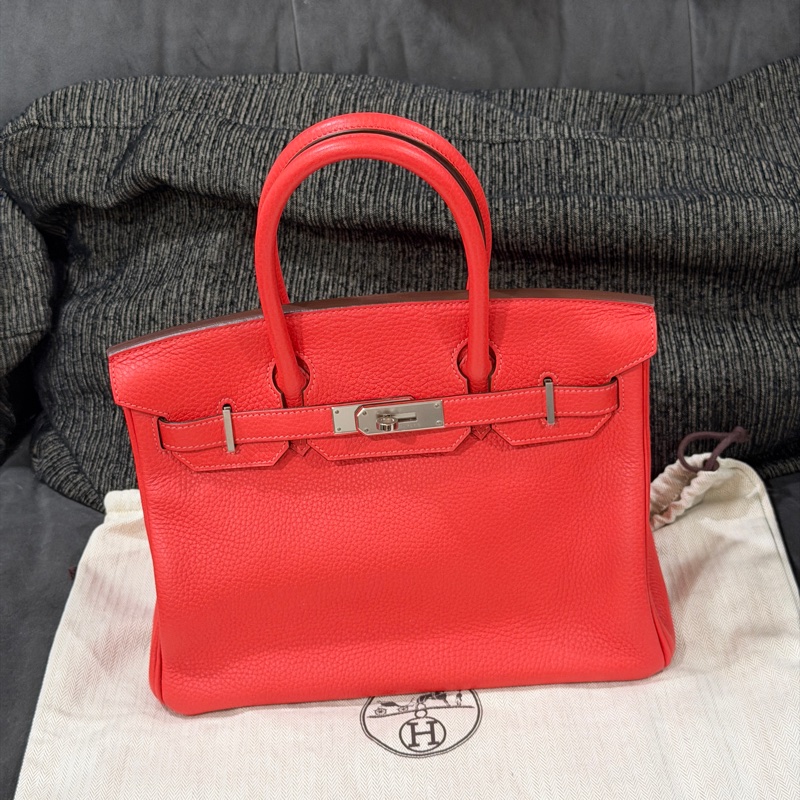 全新❤️ 愛馬仕 #birkin30 #蕃茄紅 #鉑金30 #銀扣-2