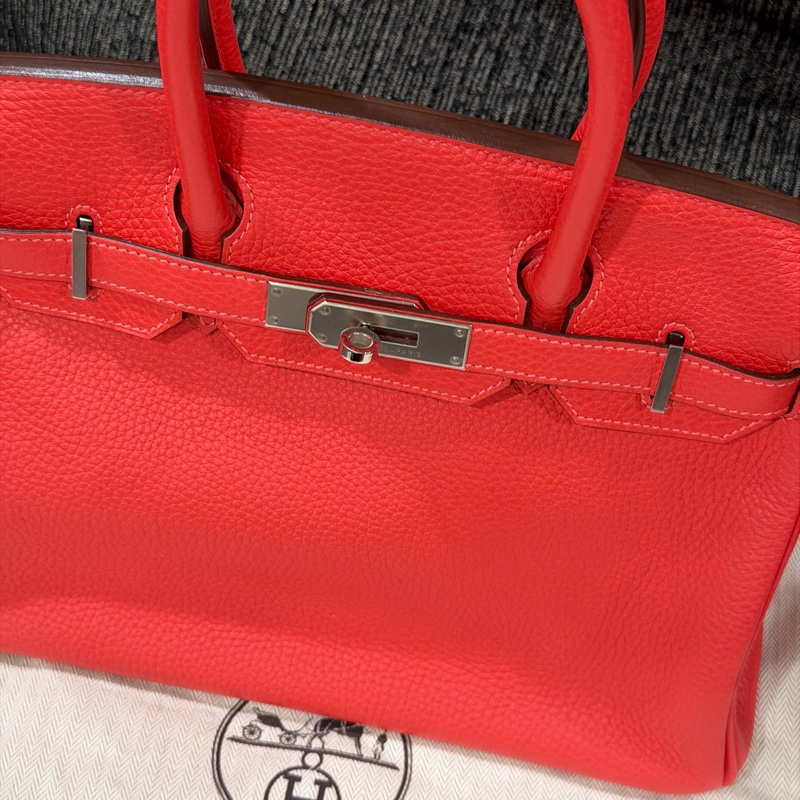 全新❤️ 愛馬仕 #birkin30 #蕃茄紅 #鉑金30 #銀扣-3