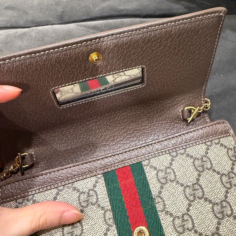 99新🈶購證❤️ gucci #老花 #鏈條包 #woc #手機包-10