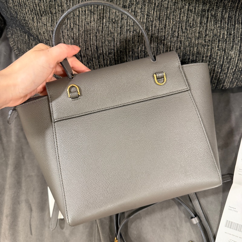 全新🈶購證❤️ celine #鯰魚包 #灰色 #nano #20cm-8