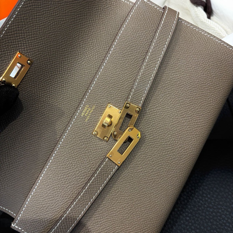 🌈Hermes🧡Kelly Wallet長銀包🧡大象灰金扣🌟未使用閑置🌈Epsom皮🌟kellywallet🌟kelly🌟hermeswallet🌟愛馬仕🌟-2