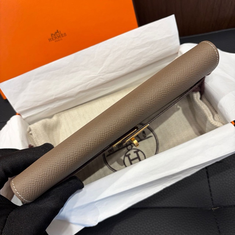 🌈Hermes🧡Kelly Wallet長銀包🧡大象灰金扣🌟未使用閑置🌈Epsom皮🌟kellywallet🌟kelly🌟hermeswallet🌟愛馬仕🌟-5