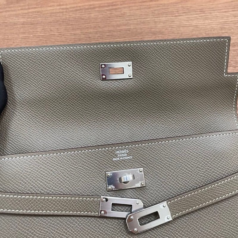 🌈Hermes🧡Kelly Wallet長銀包🧡大象灰銀扣🌟99.5新閑置🌈Epsom皮🌟kellywallet🌟kelly🌟hermeswallet🌟愛馬仕🌟-3