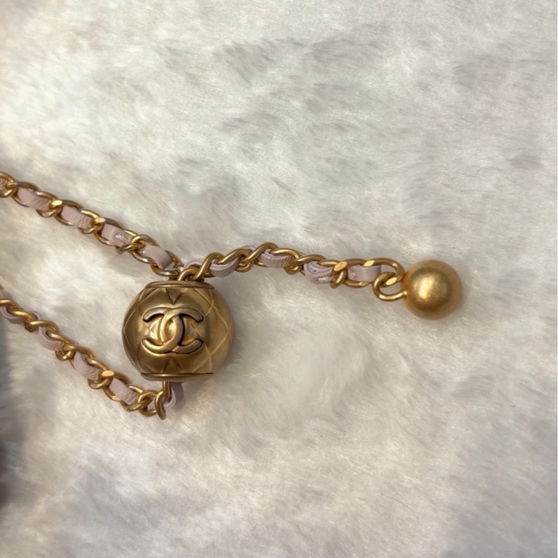 Chanel 金球 粉紫 灰粉色 腰包 斜挎包 mini小廢包✨-3