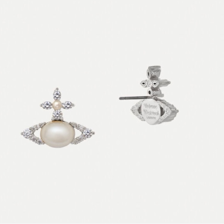 Vivienne Westwood Ada earrings珍珠水鑽耳環-1